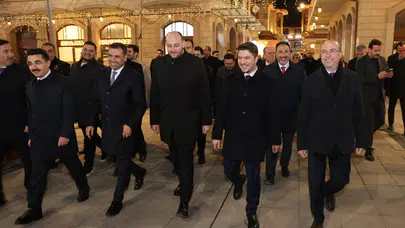 Konya protokolü çarşıda yoğun ilgiyle karşılaştı