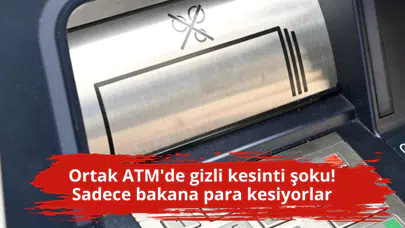 Ortak ATM'de gizli kesinti şoku! Sadece bakana para kesiyorlar