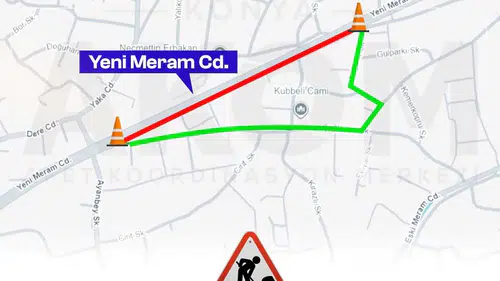 Sürücüler dikkat! Konya'daki işlek cadde kapandı
