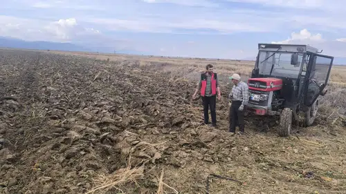 Konya'nın o ilçesinde hasat ve hazırlık bir arada