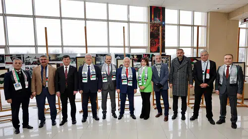 Aksaray’da Filistin’e sanatla destek! Sergi açıldı