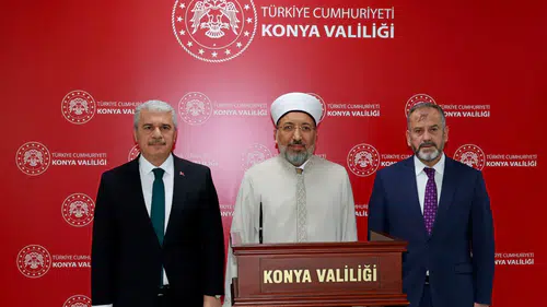 Konya Valisi Akın, Diyanet Başkanı Arpaguş’u makamında ağırladı
