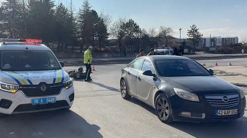 Karaman’da otomobil ile motosiklet çarpıştı: 1 yaralı