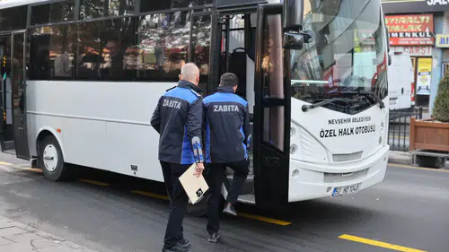 Nevşehir’de özel halk otobüslerine sıkı denetim