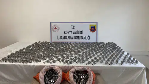Konya Beyşehir’de binlerce silah parçası ele geçirildi