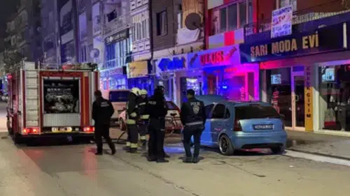 Konya’da otomobil yandı!