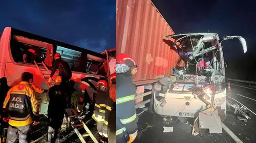 Yolcu otobüsü TIR’a çarptı: 6 ölü, 11 yaralı