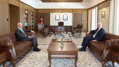 Rektör Zorlu, Konya Valisi ile yeni makamında görüştü