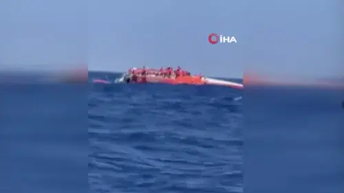 İşte o anlar! Girne açıklarında katamaran tipi yolcu gemisi battı