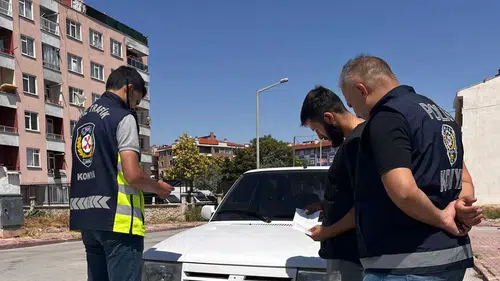 Konya’da drift yapan sürücüye ağır ceza! Ehliyetine de el konuldu