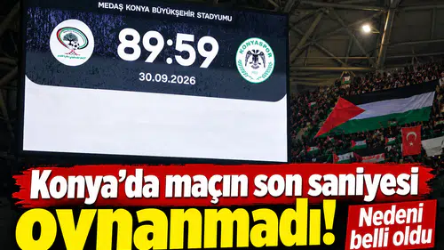 Konya’da maçın son saniyesi oynanmadı! Nedeni belli oldu