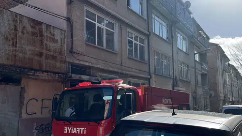 Konya’da korku dolu anlar: Apartmanda yangın çıktı