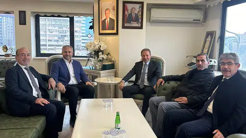 Konya esnafının başkanı seçildikten sonra ilk ziyaretini oraya yaptı