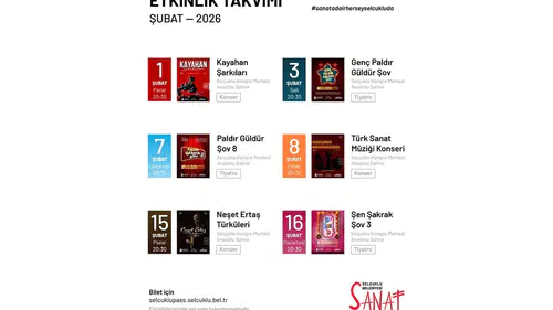 Takvim paylaşıldı! Selçuklu’da Şubat ayı konser ve tiyatro etkinlikleriyle renklenecek