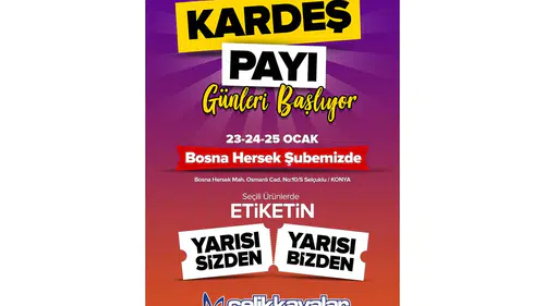 Çelikkayalar'da Kardeş Payı Kampanyası başlıyor