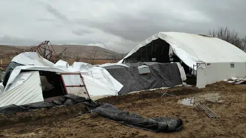 Konya'da fırtına çiftçiyi vurdu! Seralar ve kovanlar zarar gördü