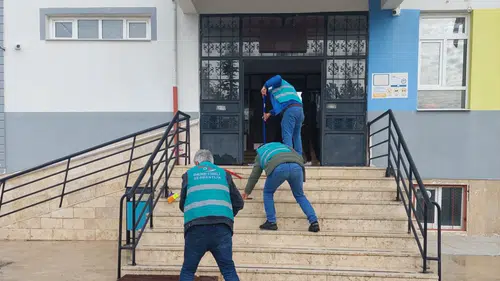 Konya'da ara tatilde okullar temizlendi, sınıflar hijyenik hale getirildi
