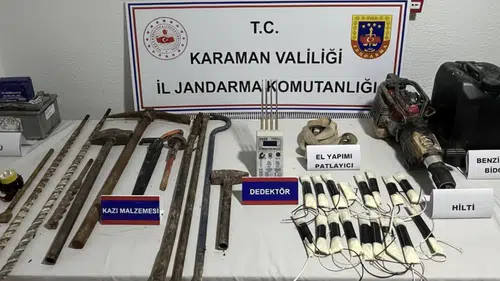 Karaman’da jandarma operasyonu: Dinamit ve uyuşturucu ele geçirildi