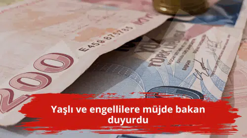 Yaşlı ve engellilere müjde bakan duyurdu