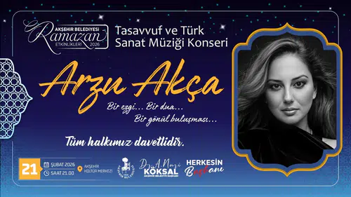 Akşehir Ramazan’da müziğe doyacak: Ücretsiz Türk Sanat Müziği konseri geliyor!