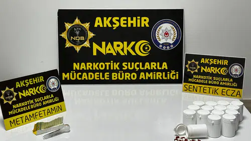 Konya Akşehir’de uyuşturucu operasyonu! Çok sayıda uyuşturucu ele geçirildi