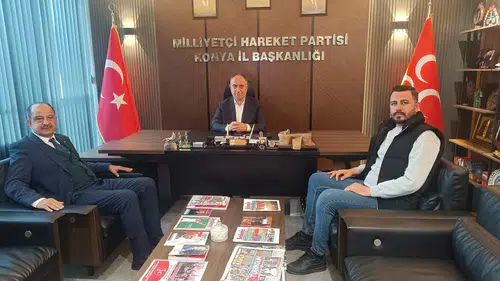 Cezaevinden tahliye olmuştu! Konya'da belediye başkanı ve il başkanı bir araya geldi