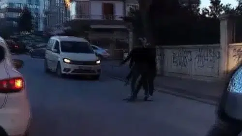 Konya'da trafikte kavga! Yumruklar konuştu