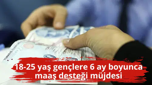 18-25 yaş gençlere 6 ay boyunca maaş desteği müjdesi