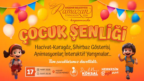 Akşehir Belediyesi’nden çocuklara bayram arifesinde unutulmaz etkinlik