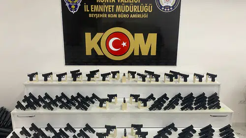 Konya’da dev operasyon! Çok sayıda silah ele geçirildi