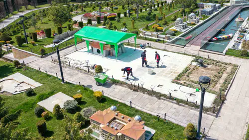 Konya Meram’da parklar yaz sezonuna hazır hale getirildi