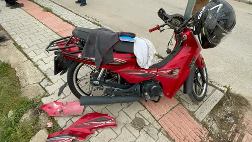Karaman'da otomobil ile motosiklet çarpıştı! 80 bin lira ceza kesildi
