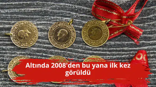 Altında 2008'den bu yana ilk kez görüldü