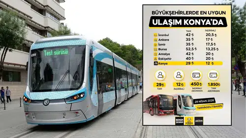 Konya’da ulaşıma zam! Fiyat listesi yayımlandı, büyükşehirler içinde en ucuz ulaşım Konya’da