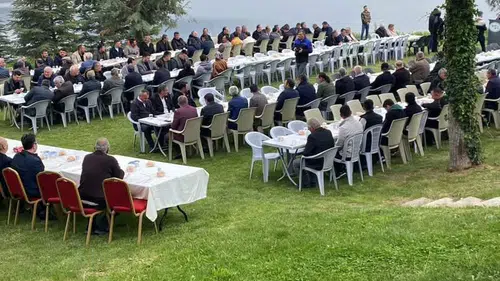 Konya’da manzara eşliğinde tören! Su verilmeye başlandı