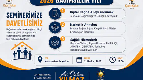 AK Parti Konya Kadın Kolları’ndan bağımlılıkla mücadele hamlesi
