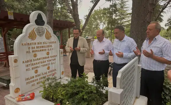 Özer, Konyalı büyük zatın torunu ile buluştu