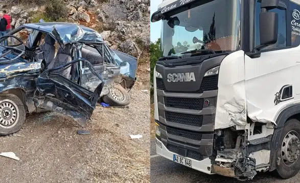 Konya’da tır ile otomobil çarpıştı: 1 ölü, 1’i ağır 3 yaralı
