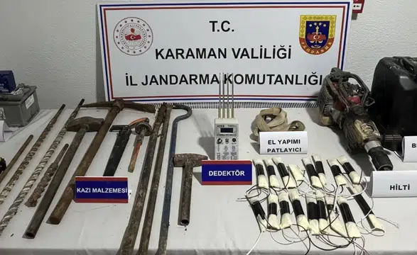 Karaman’da jandarma operasyonu: Dinamit ve uyuşturucu ele geçirildi