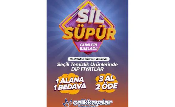 Bayram ve bahar temizliği için Çelikkayalar’dan büyük kampanya