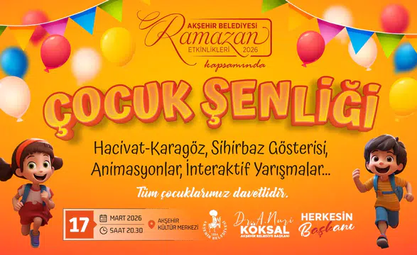 Akşehir Belediyesi’nden çocuklara bayram arifesinde unutulmaz etkinlik