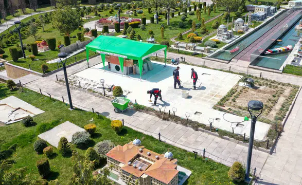 Konya Meram’da parklar yaz sezonuna hazır hale getirildi