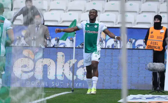 Konyasporlu forvet, 'Dalya' yaptığı maçta gol sevinci yaşadı
