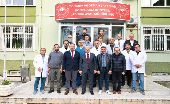 Konya’da gıda kontrol laboratuvarına üst düzey ziyaret
