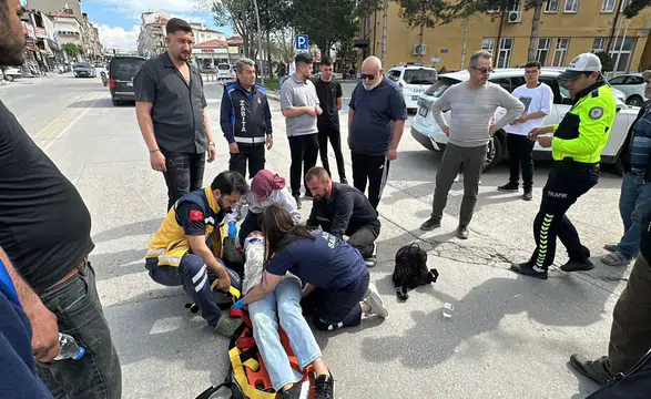 Karaman’da kaza! Motosiklet sürücüsü hastaneye kaldırıldı