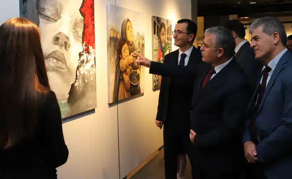 Konya’da anlamlı sergi: Filistin acısı sanat eserlerine yansıdı