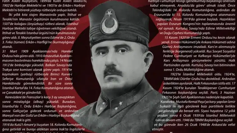 Karaman'da Kazım Karabekir Paşa anılacak