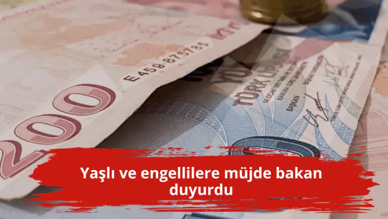 Yaşlı ve engellilere müjde bakan duyurdu