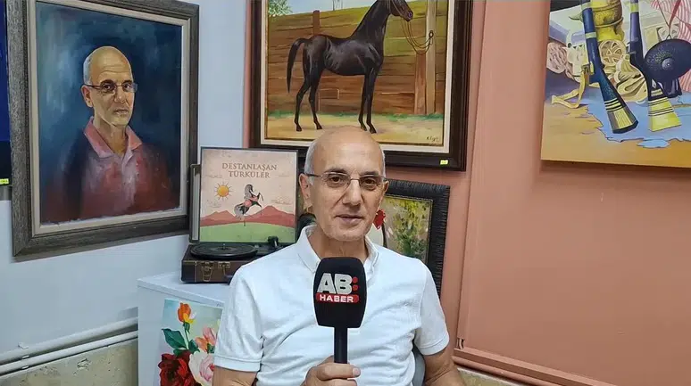 Çocukluk hayalini tuvallere taşıdı! En büyük hedefi "Köyüm" sergisi