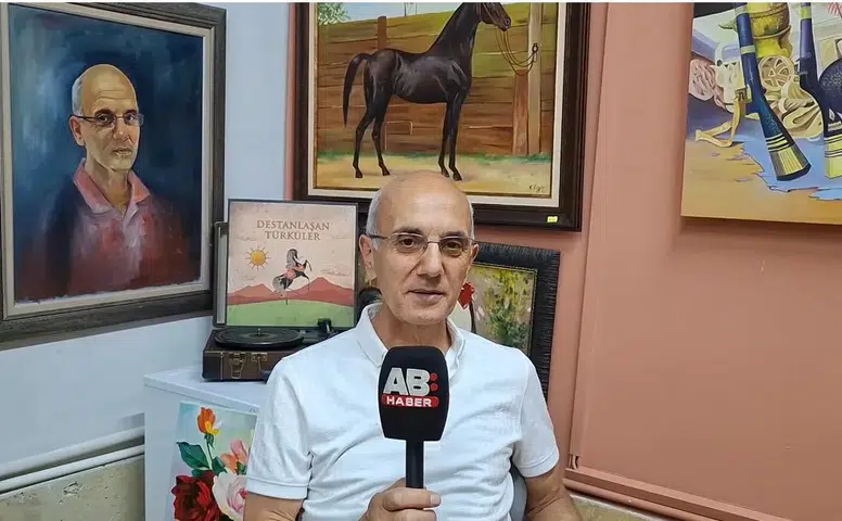 Çocukluk hayalini tuvallere taşıdı! En büyük hedefi "Köyüm" sergisi
